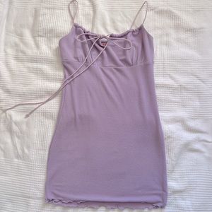 VERGE GIRL Purple Tie Dress